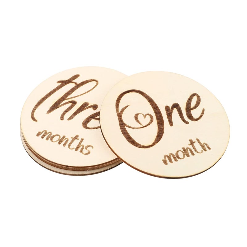 6Pcs Double Sided Milestone Cards For Newborn Photography Monthly Growth Keepsakes - Image 1